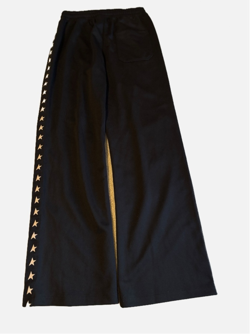 Golden Goose AUTHENTIC Star Collection Logo Track Pants Wide Leg Black - Picture 3 of 4